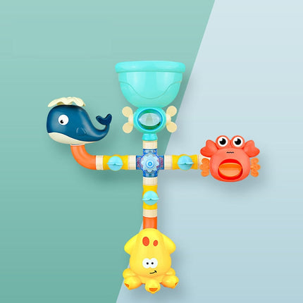 Bath Buddies Speelgoedset | Interactief Badplezier Voor Kinderen | Inclusief Zuignappen & Waterstralen | Blæksprutte, Hval & Krabbefiguren | Stimuleert Motoriek | Veilig & Niet-giftig | BPA-vrij