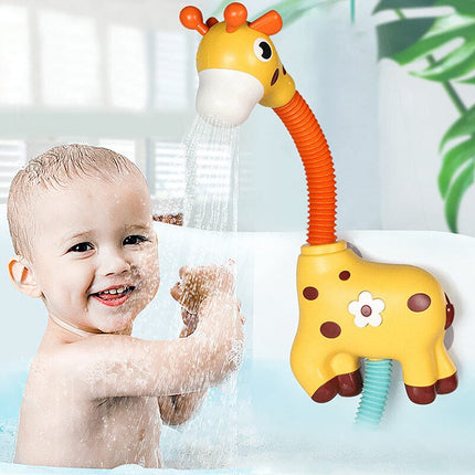 Interactief Badspeelgoed Kinderen | Giraffe Fontein Spuit Speelgoed | Waterpret met Licht | Educatief en Veilig