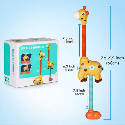 Interactief Badspeelgoed Kinderen | Giraffe Fontein Spuit Speelgoed | Waterpret met Licht | Educatief en Veilig