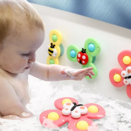 Interactiv Bad Speelgoed | Educatief & Veilig | Spinner voor Kinderen | BPA-vrij Roestvrij Staal & ABS